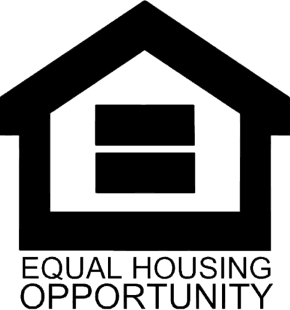 Equal Housing Opportunity logo featuring a house outline with an equals sign.