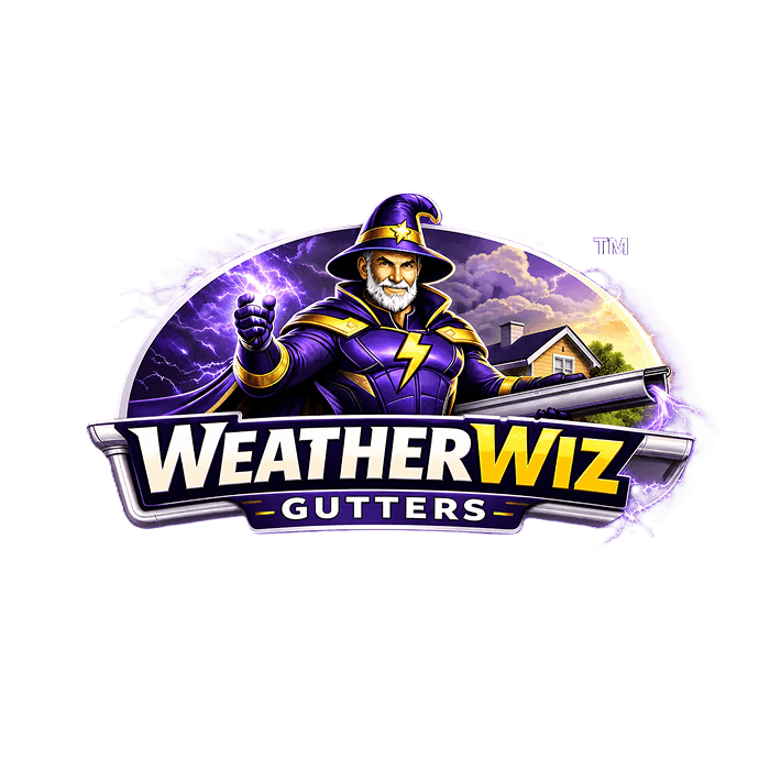 The logo for WeatherWiz Gutters.