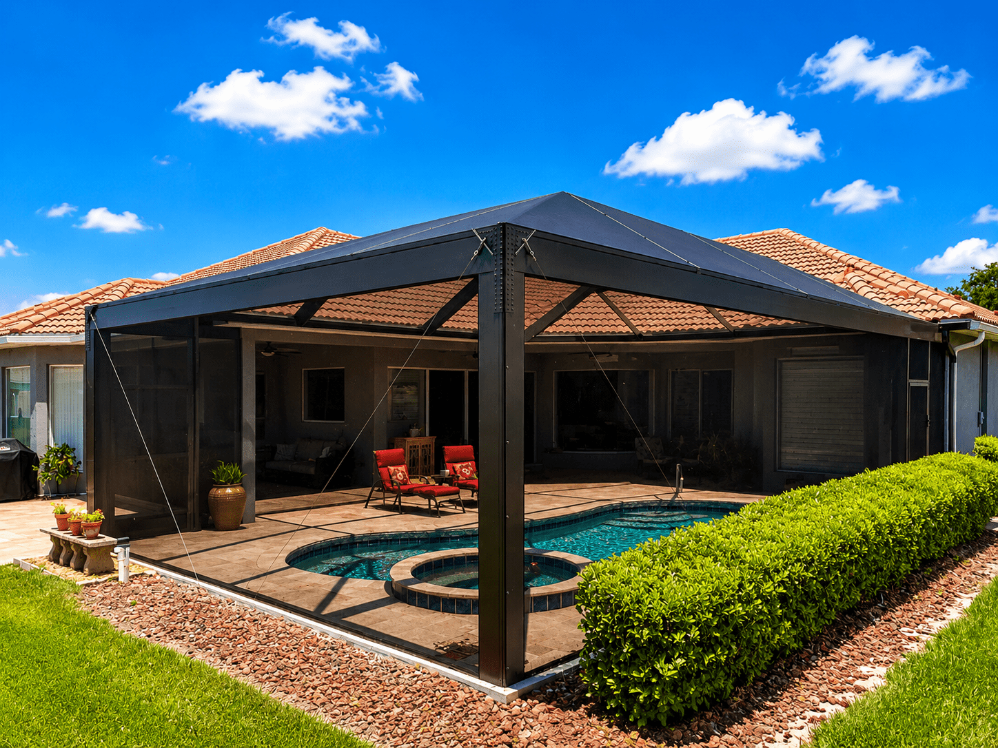 Enclosed Pool corner
